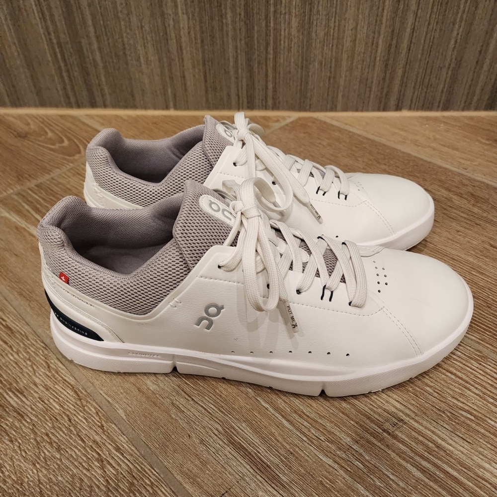 On Cloud The Roger Advantage Women's Running Sneakers: White | Grey: 10.5 US